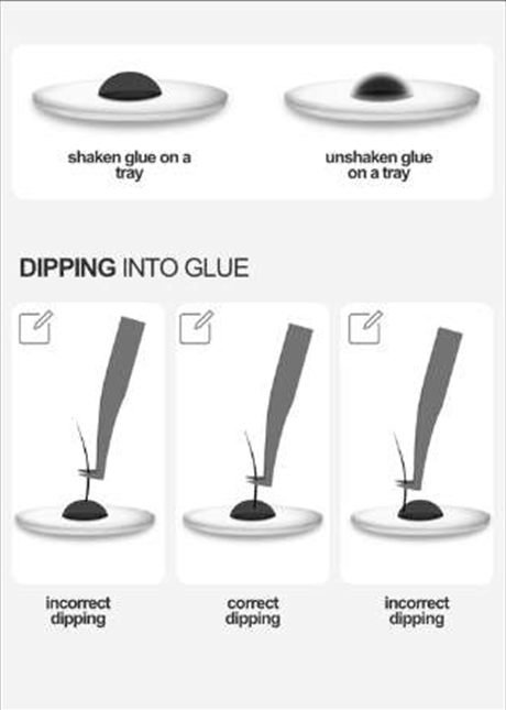 Dipping into glue